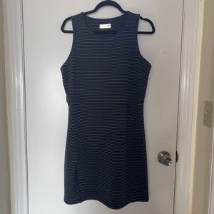 Hi-Tech Two-Tone Sleeveless Ottoman Dress